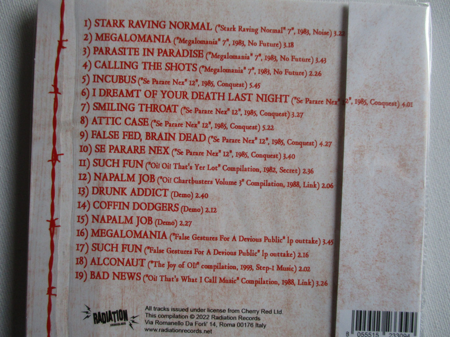 THE BLOOD total megalomania CD digipak