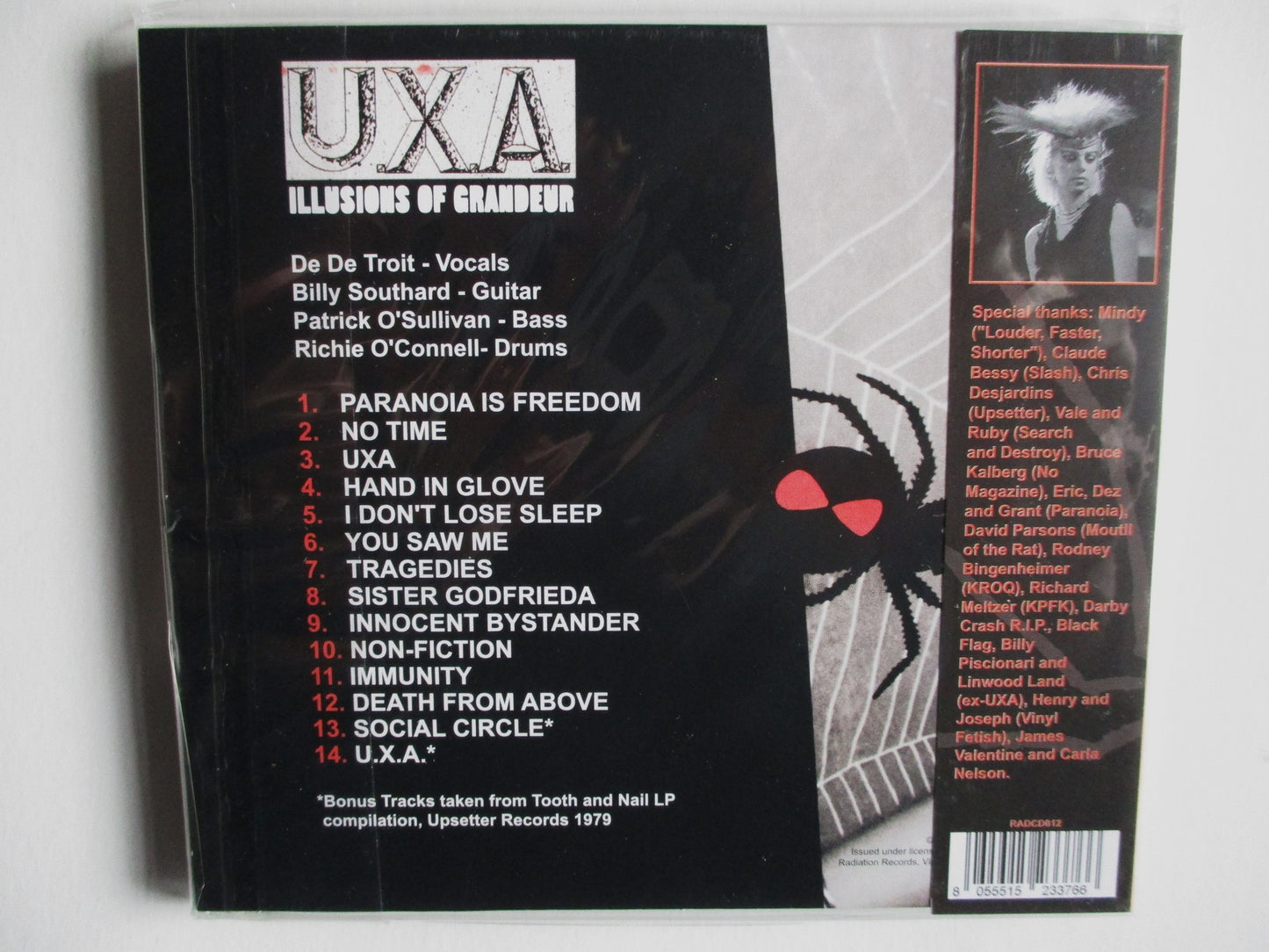 UXA illusions of grandeur CD digipak