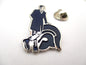TROJAN SKIN reggae ska metal badge (dk blue)