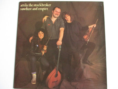 ATTILA THE STOCKBROKER sawdust & empire LP VG EX
