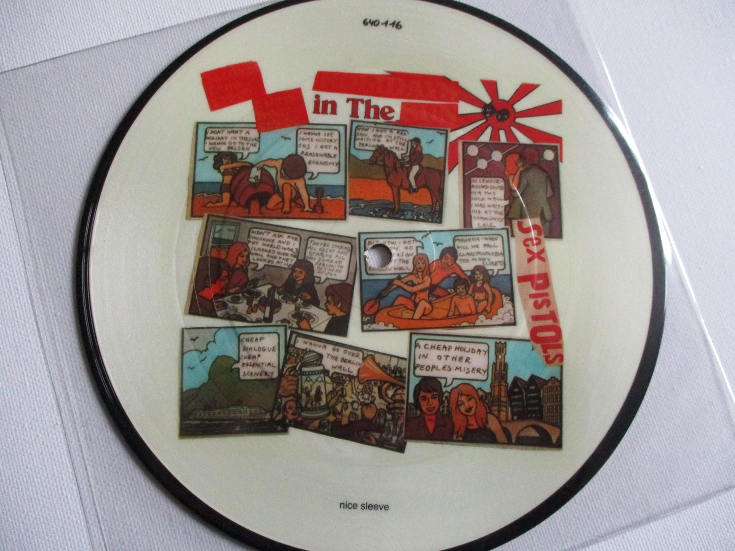SEX PISTOLS holidays in the sun 7" PIC DISC french repro