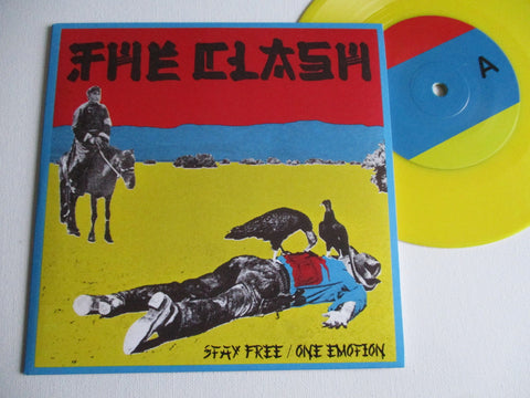 THE CLASH stay free 7" import (yellow)