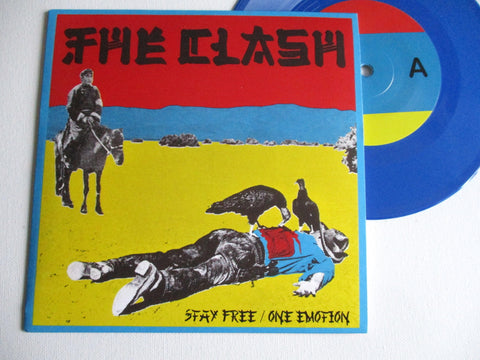 THE CLASH stay free 7" import (blue)