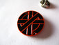 CRASS serpent ANARCHO PUNK METAL BADGE (red/black)