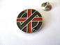 CRASS serpent ANARCHO PUNK METAL BADGE red black