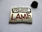 JOHNNY THUNDERS silver PUNK METAL BADGE