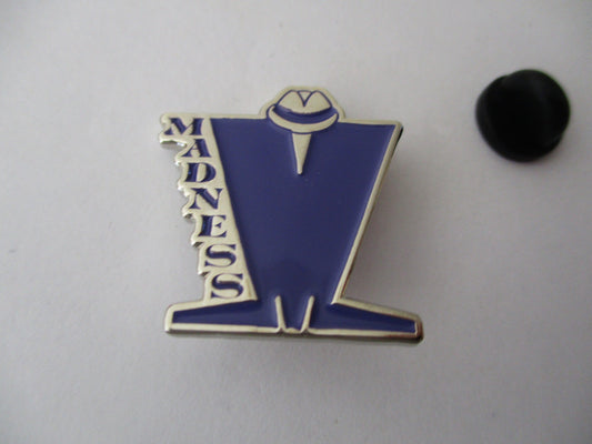 MADNESS SKA METAL BADGE (purple/silver)