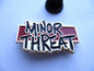 MINOR THREAT punk metal badge (gold)