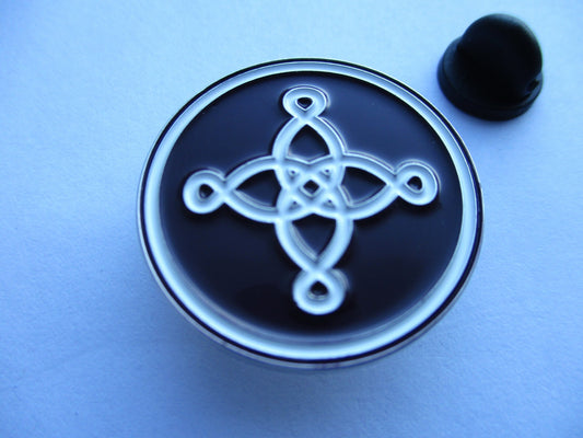 THE MISSION goth post punk METAL BADGE (dk purple)