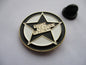 ROCK AGAINST RACISM punk metal badge (gold)