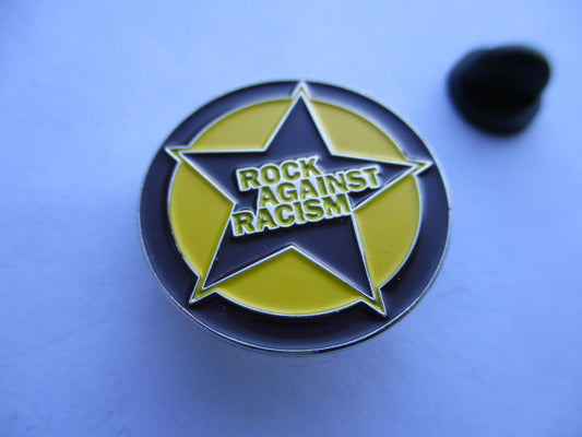 ROCK AGAINST RACISM PUNK METAL BADGE (purple)