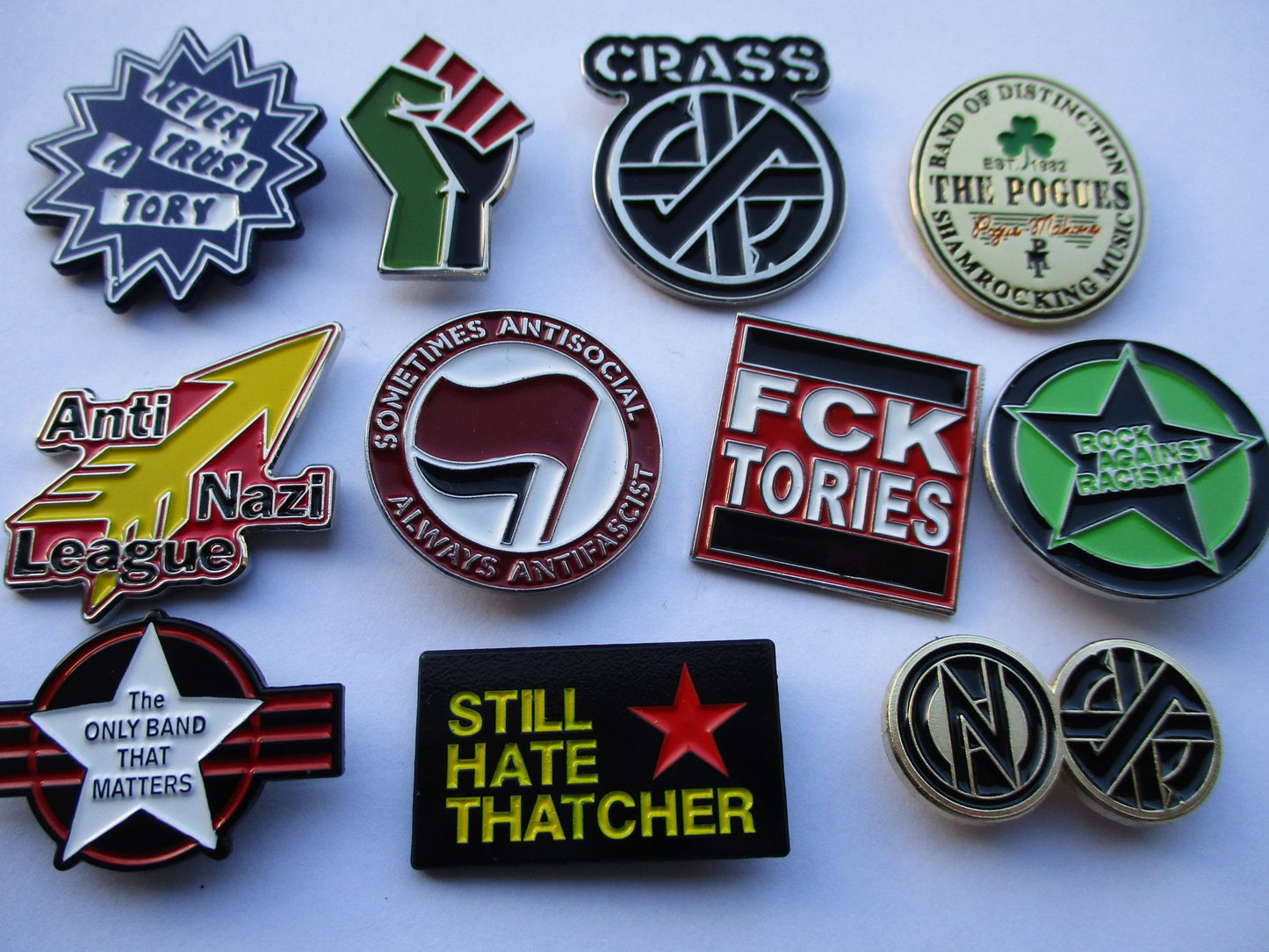 REBEL MERCH METAL BADGES - Buy 3+ get 20% off!