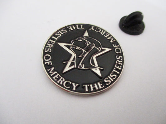 SISTERS OF MERCY goth POST PUNK METAL BADGE very few
