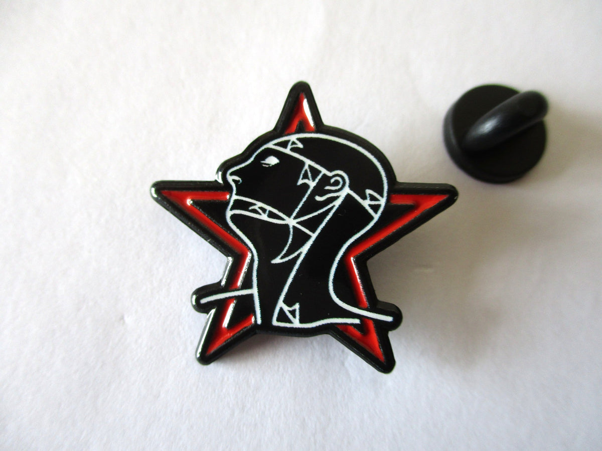 SISTERS OF MERCY goth punk metal badge (shaped)