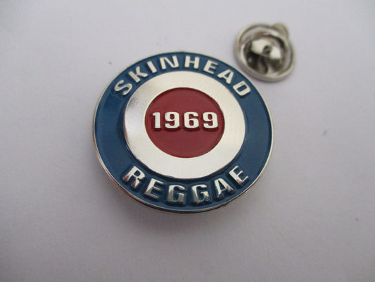 SKINHEAD REGGAE ROUNDEL target MOD SKIN METAL BADGE