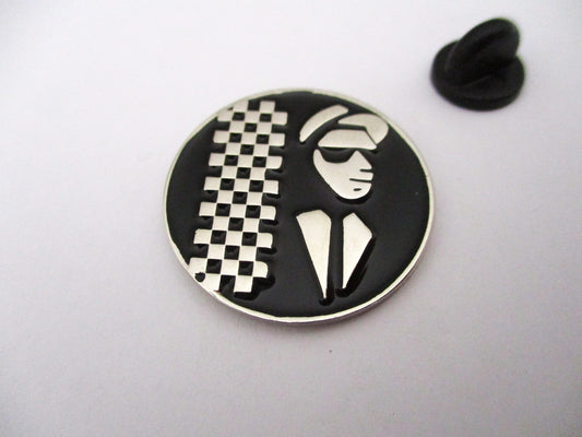 2 TONE SKA metal badge enamel pin