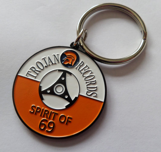 TROJAN KEYRING embossed 35mm . Ska