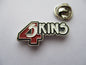 4SKINS one law.. logo oi! punk METAL BADGE (black)