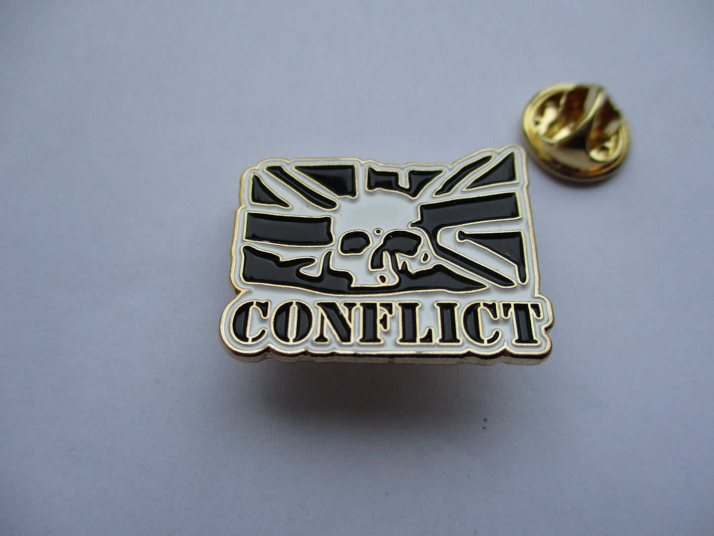 CONFLICT anarcho PUNK METAL BADGE (last few)