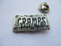 THE CRAMPS garbageman PSYCHOBILLY PUNK METAL BADGE (silver)