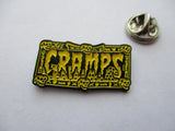 THE CRAMPS psychobilly PUNK METAL BADGE (yellow)