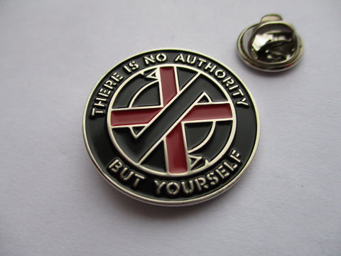 Crass Anarcho Punk Metal Badge Enamel Pin Conflict Zounds Protest Punk Anarchist The Mob Poison Girls Paranoid Visions