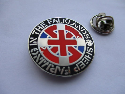 CRASS sheep farming ANARCHO PUNK METAL BADGE