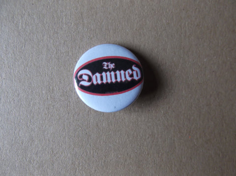 THE DAMNED oval logo punk badge - Savage Amusement