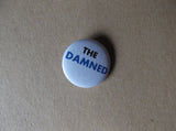 THE DAMNED black/blue logo punk badge - Savage Amusement