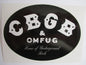 CBGBs PUNK VINYL STICKER