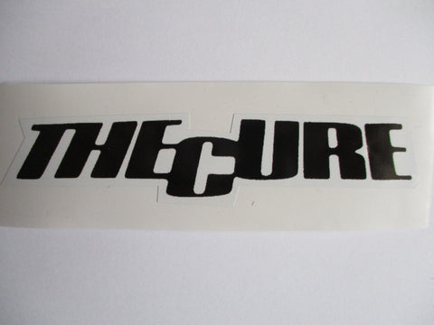 THE CURE large shaped PUNK VINYL STICKER