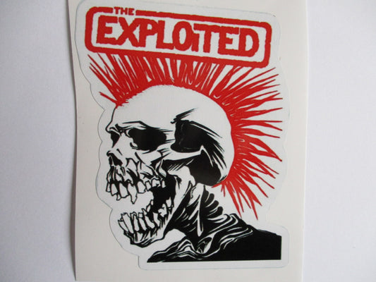 THE EXPLOITED large shaped PUNK VINYL STICKER