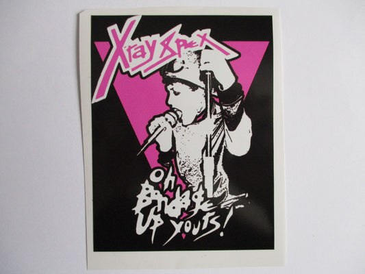 XRAYSPEX oh bondage large PUNK VINYL STICKER
