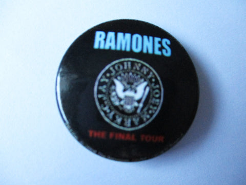 THE RAMONES final tour punk badge