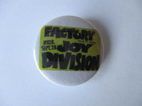 JOY DIVISION gig poster punk badge