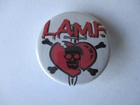 JOHNNY THUNDERS & THE HEARTBREAKERS l.a.m.f. punk badge