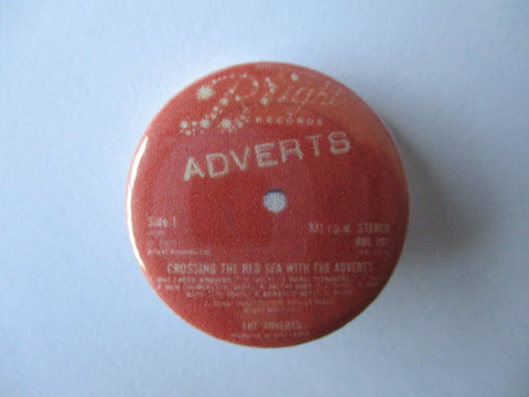 THE ADVERTS crossing red sea label punk badge