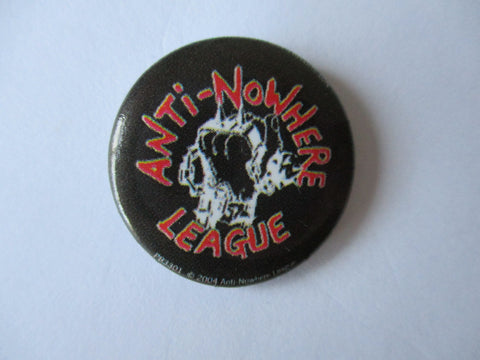 ANTI NOWHERE LEAGUE logo (red/black/white) punk badge