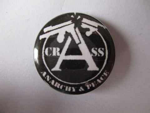 CRASS punk badge (VARIOUS DESIGNS - 60p each)