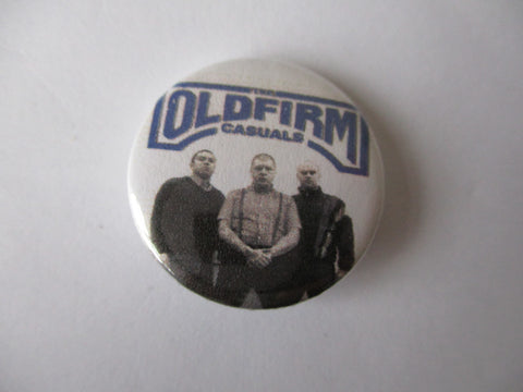 OLD FIRM CASUALS blue logo/band pic oi! punk badge