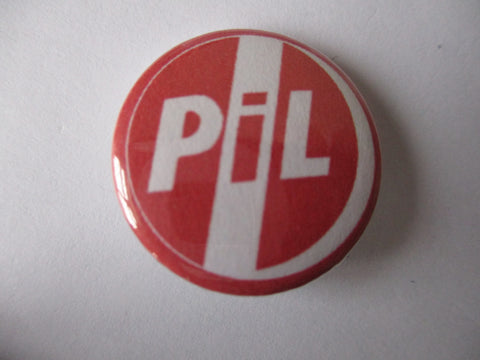 PUBLIC IMAGE LTD classic logo/alt version red punk badge