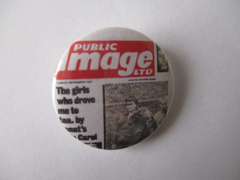 PUBLIC IMAGE LTD 7" cover classic logo/red punk badge