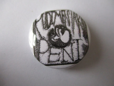 RUDIMENTARY PENI logo punk badge