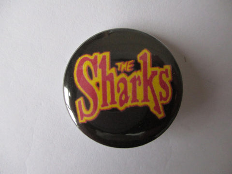 THE SHARKS psychobilly punk badge