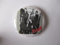 THE CLASH punk badge (VARIOUS OUT OF PRINT, discoloured)