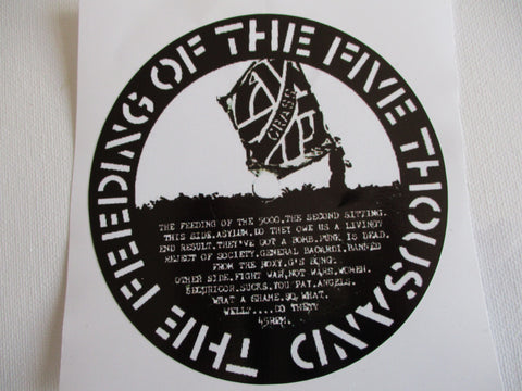 CRASS feeding of the 5000 PUNK VINYL STICKER