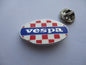 VESPA red check oval SKA METAL BADGE oi! skinhead