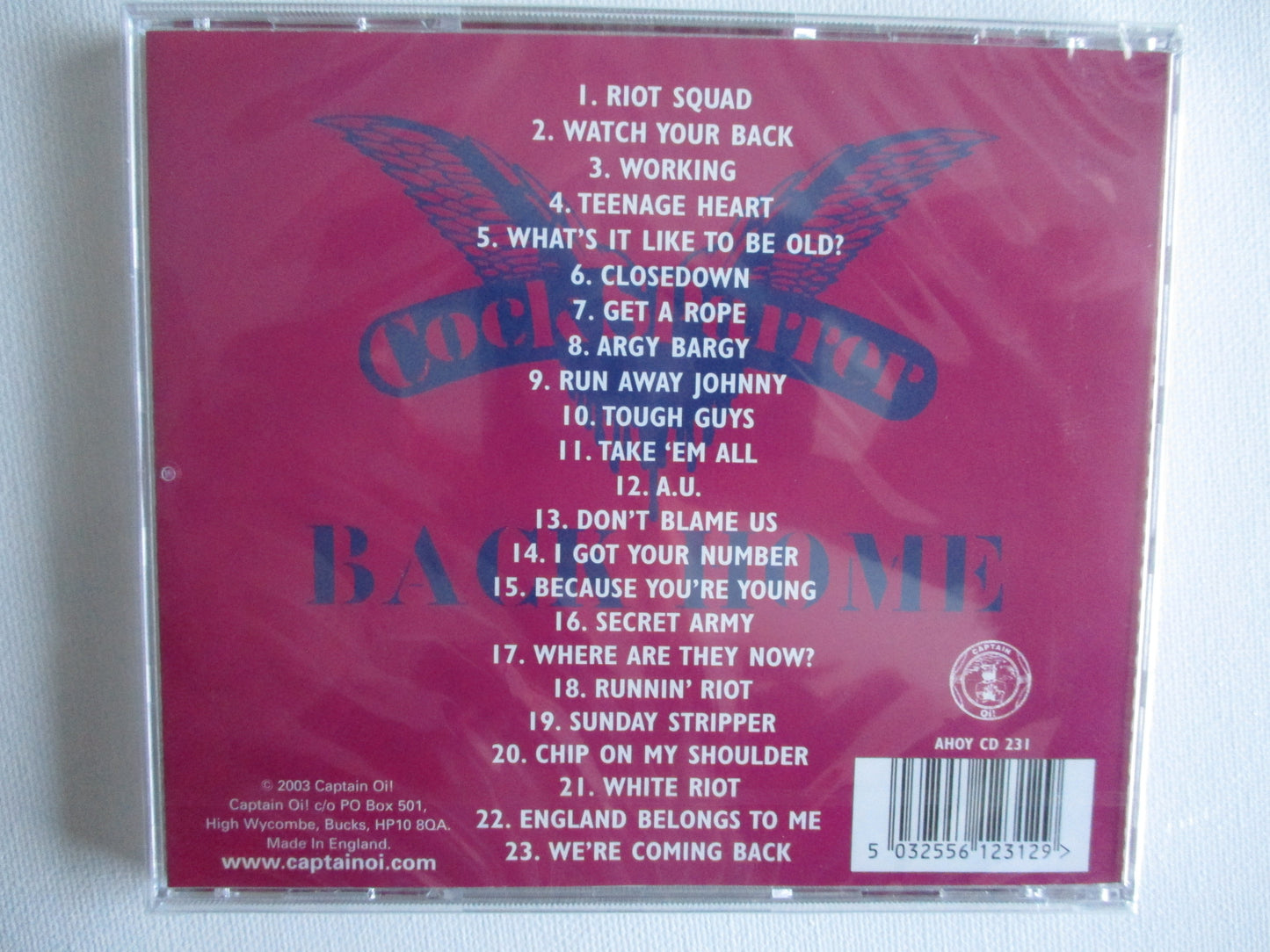 COCK SPARRER back home CD now £2.99!