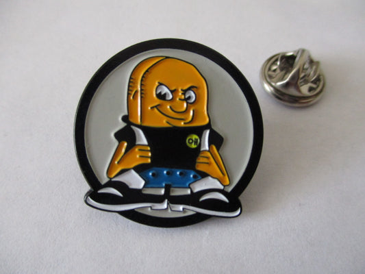 WEETABIX SKIN oi! ska METAL BADGE (grey)