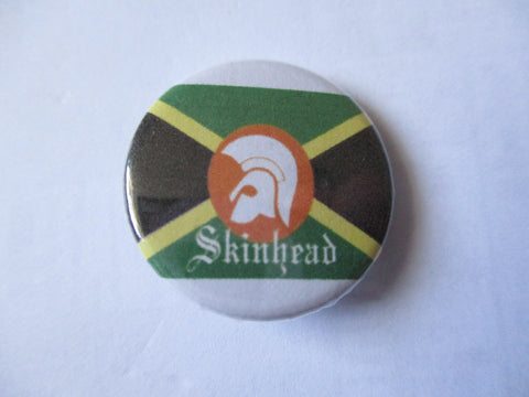 SKINHEAD (jamaica flag) ska badge